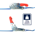 Grunt 25mm x 5m 450kg Ratchet Tie Down - 2 Pack