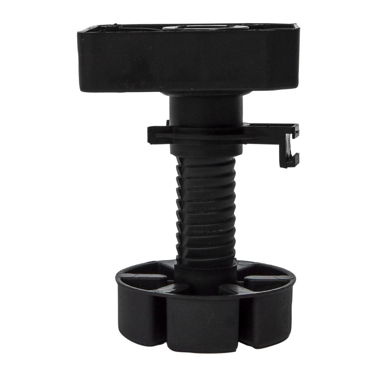 Hafele 120mm Black Adjustable Screw on Leg Set 4 Pack - Cabinet Leveling