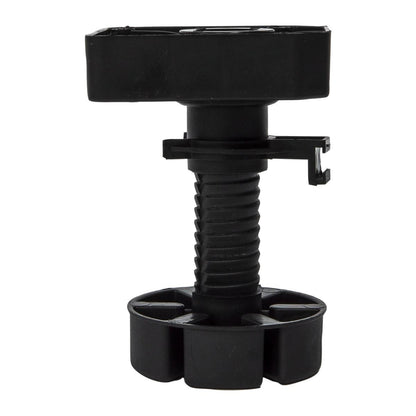 Hafele 120mm Black Adjustable Screw on Leg Set 4 Pack - Cabinet Leveling