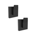 Fusion-Loc Matte Black ABS Suction Designer Hook 2 Pack