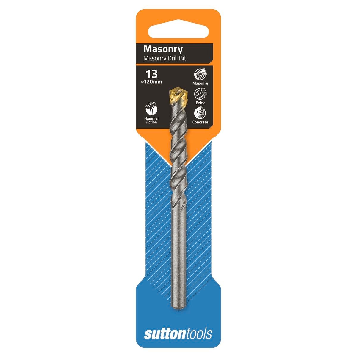Sutton Tools Masonry Drill Bit - 13mm x 120mm - Carbide Tip - Aggressive Drilling - SuperSaverAU - view 1