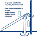 Jack Steel Post Lifter - 180mm - Steel - Durable Construction - SuperSaverAU - view 2
