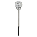Click Crystal Solar LED Pathway Light Stainless Steel