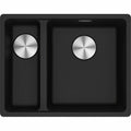 Franke Maris 1 and 1/2 bowl left topmount sink with extension drainer - Onyx granite - MRG660-SBLONFPC