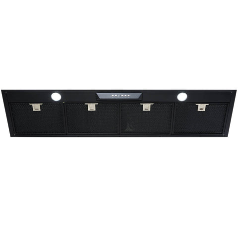 Schweigen 120cm Undermount Rangehood - Matte Black, 3200m³/h Isodrive SE Motor, 5 Speeds - UM1170-12BSEPAK