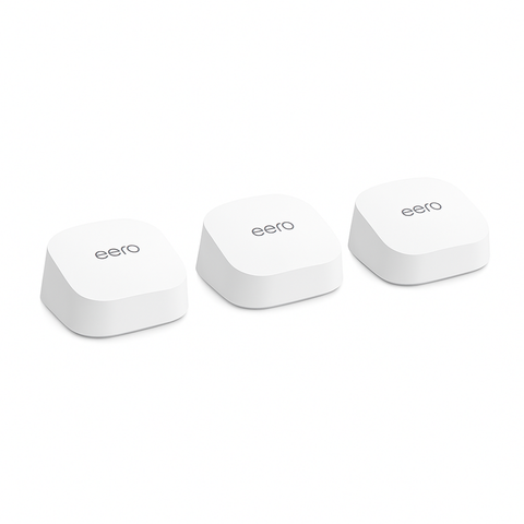 eero 6+ Mesh Dual Band Wi-Fi 6 Router & Extenders R010315 - 3 Pack, 1 Gbps, White