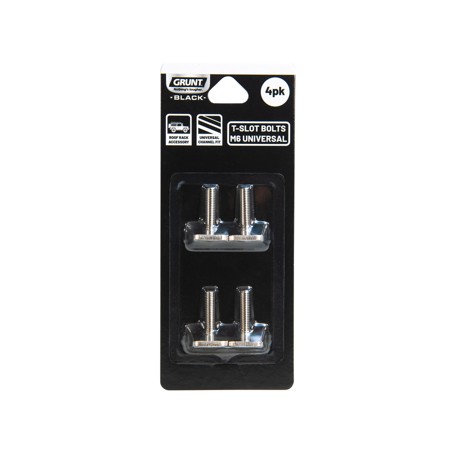 Grunt Roof Rack T Slot Bolts Universal 4 Pack - M6 Thread - Stainless Steel - 78mm x 230mm x 190mm - SuperSaverAU - view 1