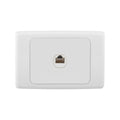 Deta Cat 6 RJ45 Outlet - 118mm x 76mm - Polycarbonate - Wall Mount - SuperSaverAU - view 1