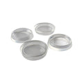 Surface Gard Clear Plastic Round Castor Cup 4 Pack - 37mm - Transparent - SuperSaverAU - view 1