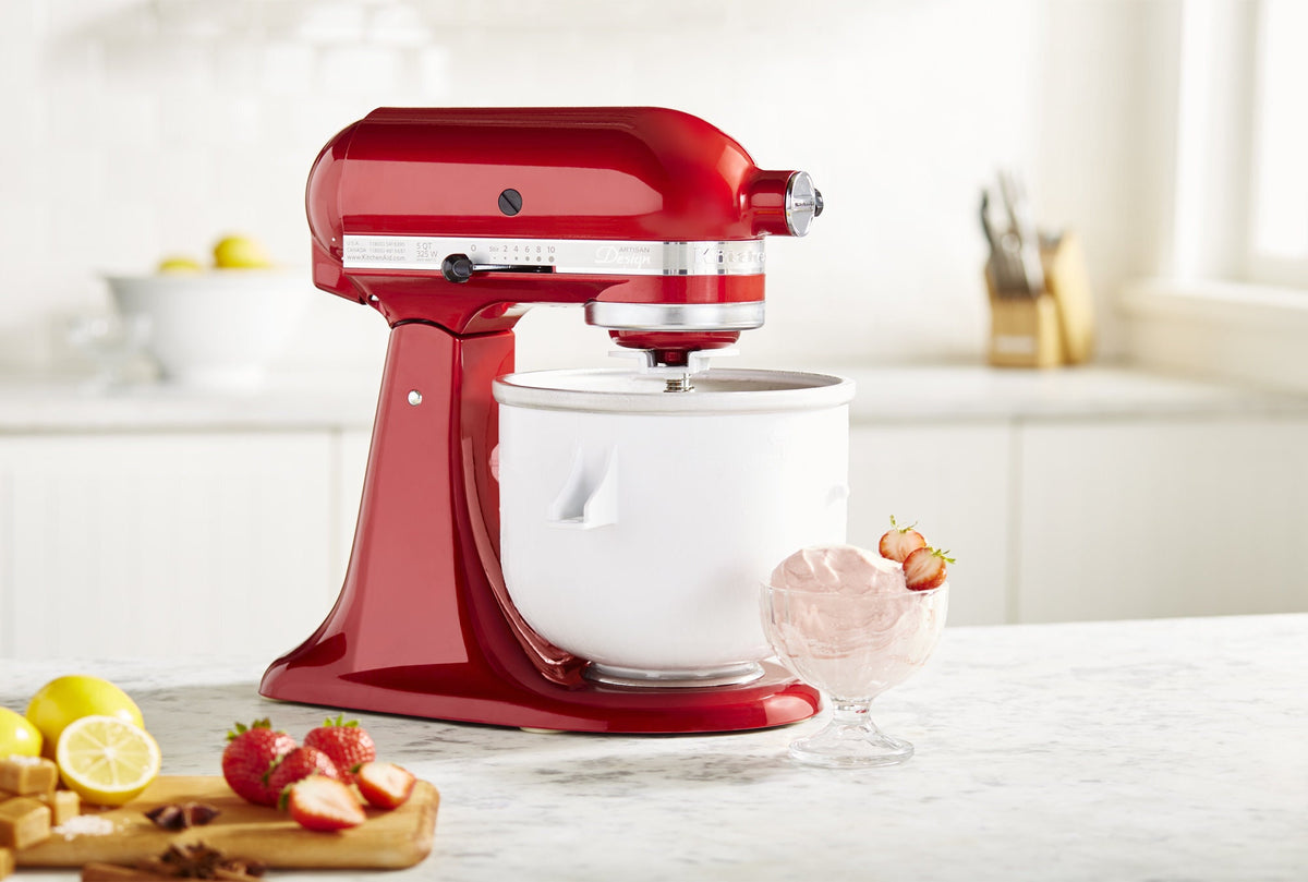 KitchenAid Ice Cream Bowl Attachment - White - Makes Up to 1.9L - Artisan Range - 90255