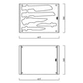 Abey chopping board with knife set - natural wood finish - sink accessory - CBS420A