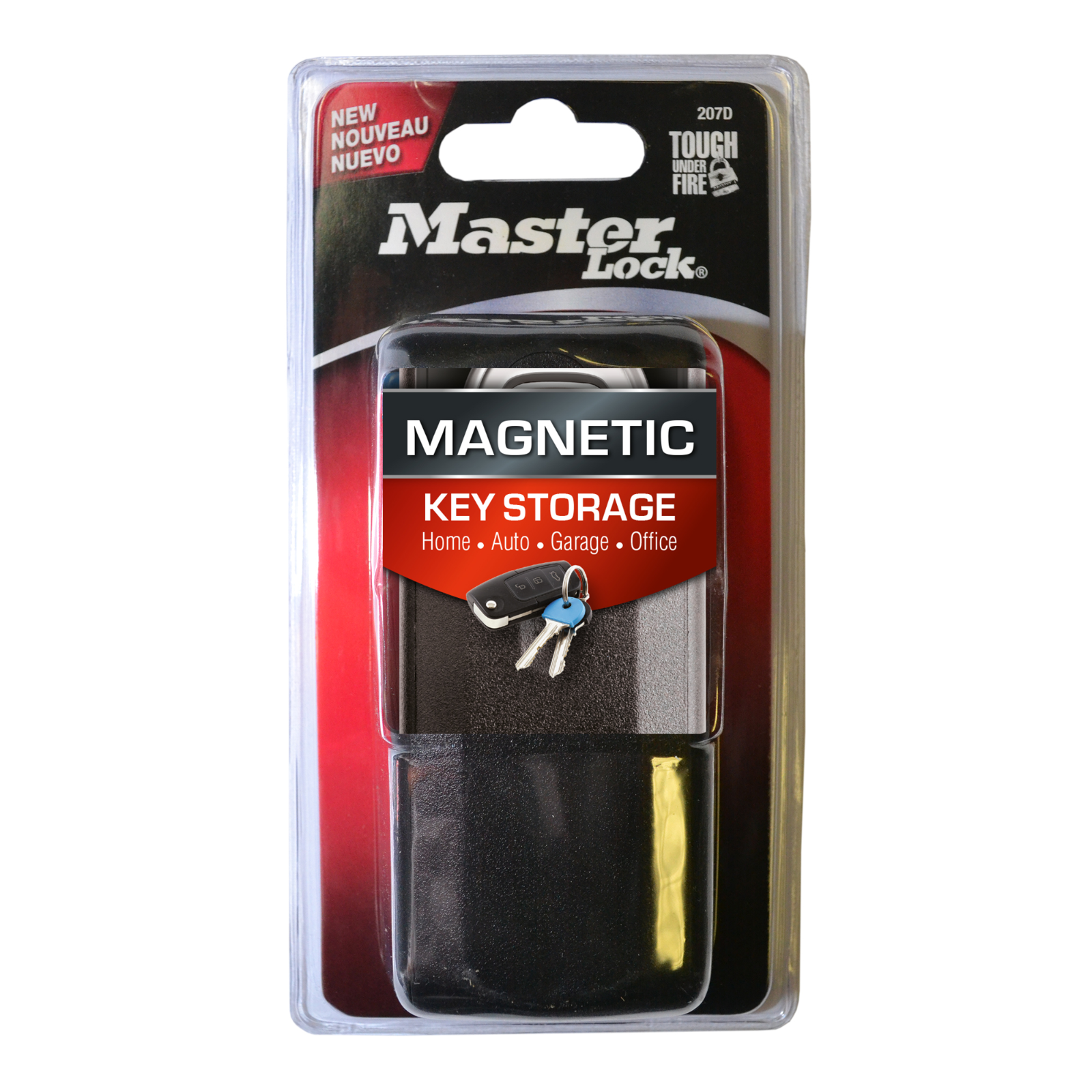 Master Lock 207DAU Magnetic Key Case, Hidden Spare Key Holder for Steel Surfaces