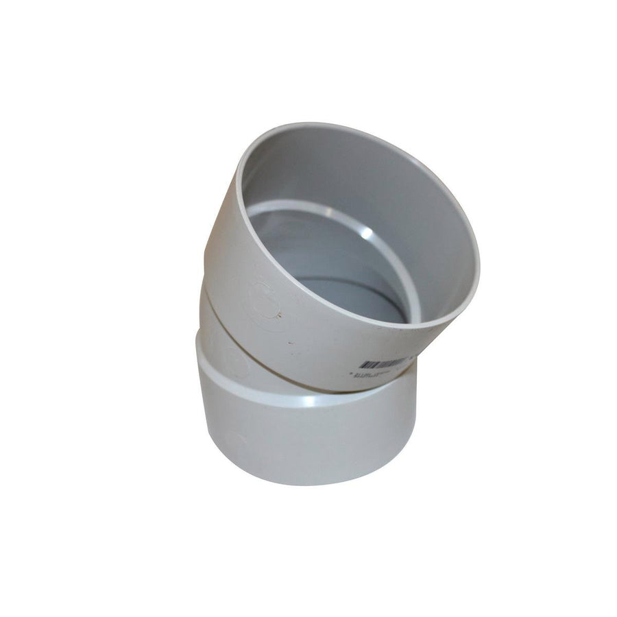 Holman 100mm PVC DWV Plain Bend F&F 30 Deg Grey Connection - SuperSaverAU - view 1