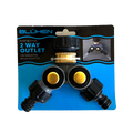 Bluhen 2 Way Outlet Tap Adaptor - 25mm - Heavy-Duty Brass - Adjustable - SuperSaverAU - view 2