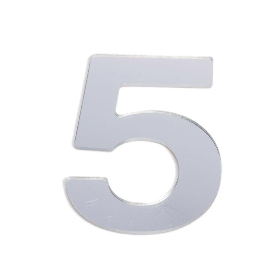 Sandleford Self Adhesive House Number 5 - 25mm - Silver - SuperSaverAU - view 1