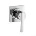 Stylus Yukon Bath / Shower Mixer - 35mm Chrome Brass, Ceramic Disc, Wall Mount, Square Plate