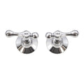 Shaw Mason Chrome 1/4 Turn Lever Wall Top Assembly Pair - 77mm x 65mm x 117mm - Easy Installation - Smooth Operation - SuperSaverAU - view 1
