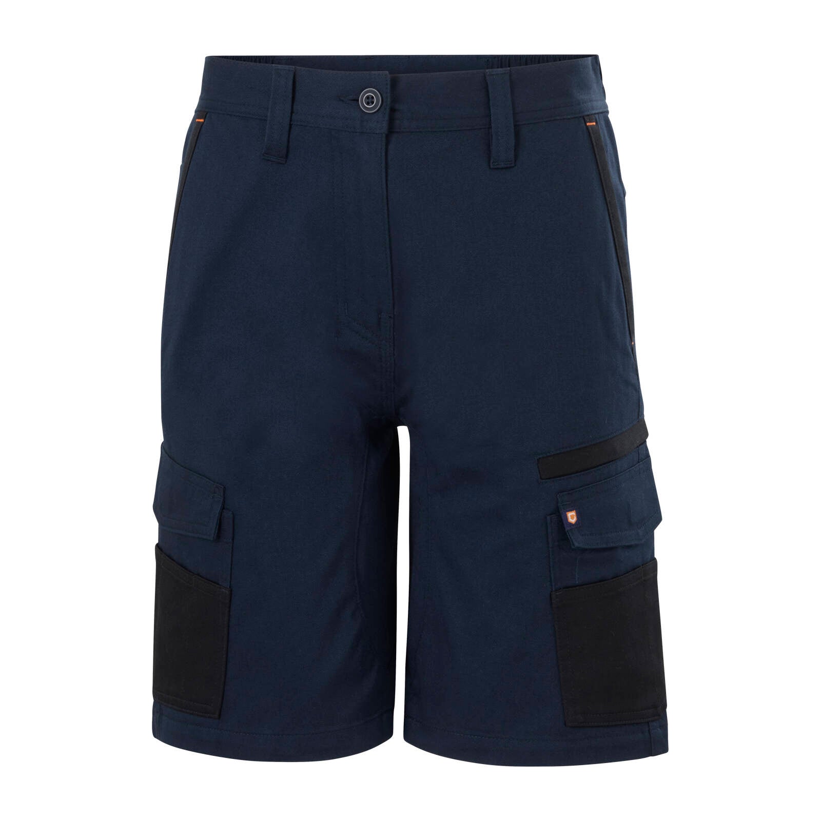 Citeco Women's Navy Cotton Stretch Mid Shorts - Size 8
