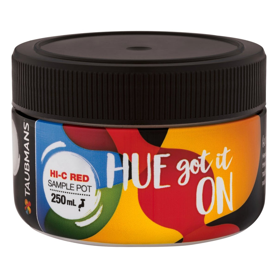 Taubmans Hi C Red Sample Pot 250ml Water-Based Easy Clean Paint - SuperSaverAU - view 1
