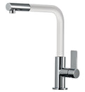 Gessi Pull Out Kitchen Mixer Tap - White Finish, Square Neck, 5 Star WELS Rating - 17053W