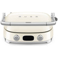 Smeg 50s Style Countertop Multifunctional Grill - Cream, 2000W, Ceramic Plates, Drip Tray - MGF01CRAU