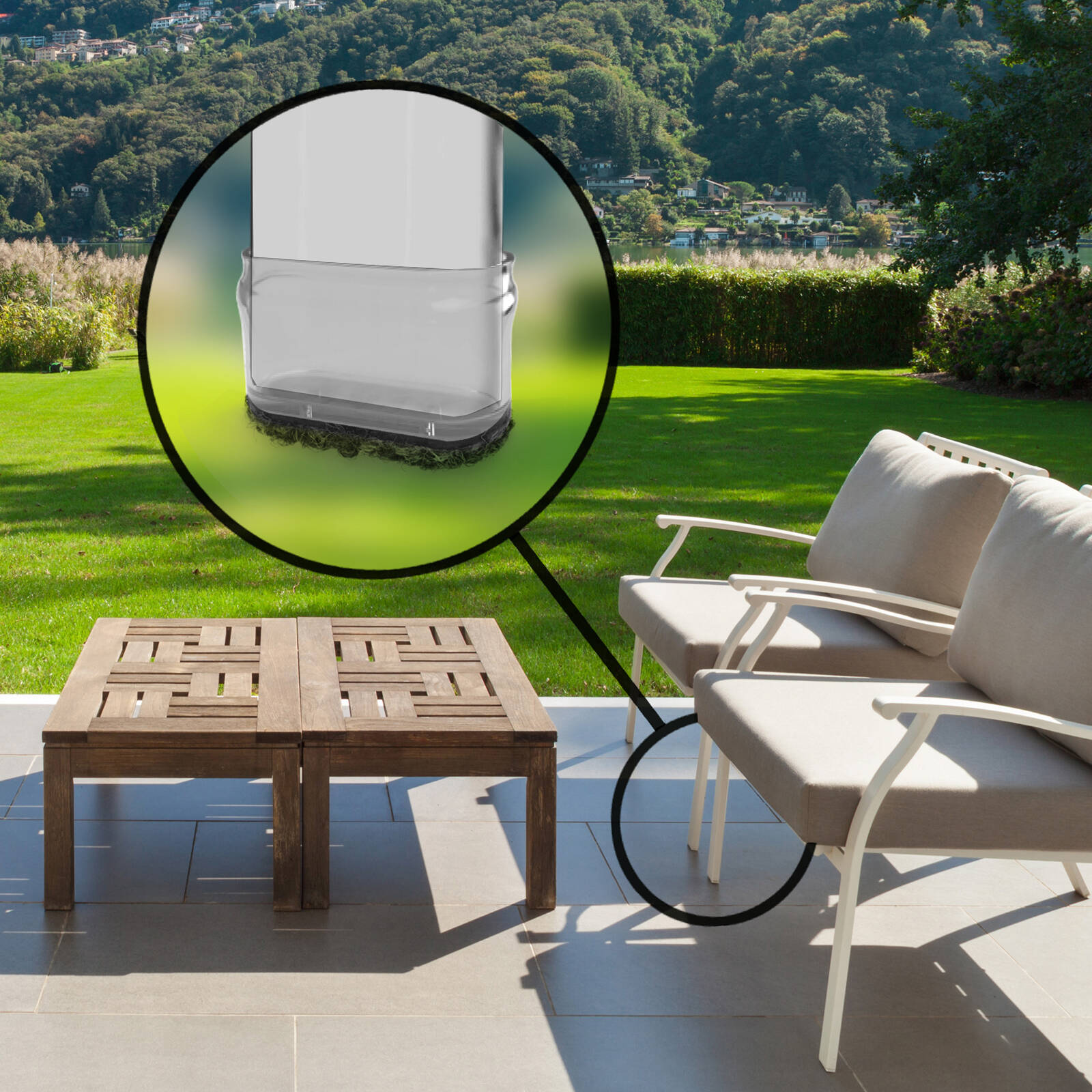 Slipstick 16 x 44mm Clear Rectangle Sleeve Outdoor Berber Floor Protector 8 Pack