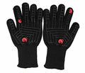 Meater heat resistant BBQ gloves - aramid fibre, non-slip silicone texture, black - MT-GV01