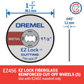 Dremel Ez Lock Metal Cut Off Wheels 38mm 5 Pack - Silver - SuperSaverAU - view 3