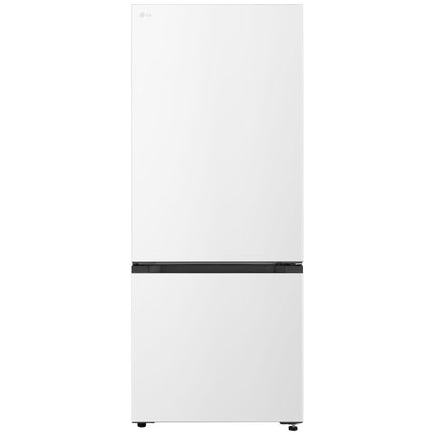 LG Bottom Mount Frost Free Fridge - White Finish, WiFi Connectivity, 5.5 Star Energy Rating - GB-B400MW