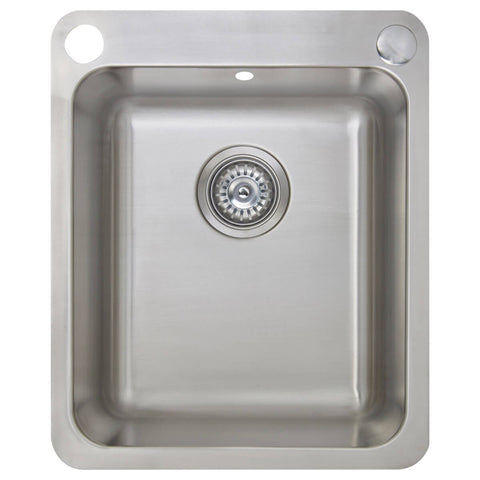 Abey 30L Stainless Steel Topmount Laundry Tub with Dual Bypass and Overflow - LK30C