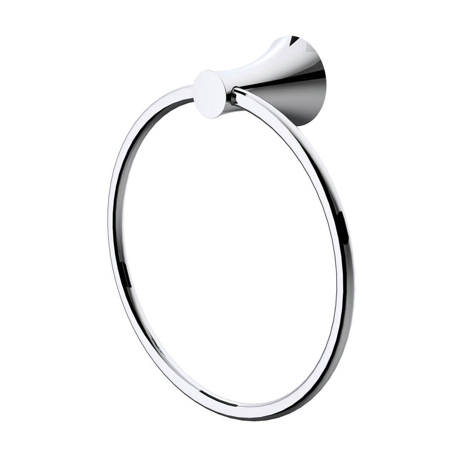 Caroma Elegance Towel Ring - Polished Chrome - 185mm Brass - Durable - SuperSaverAU - view 1