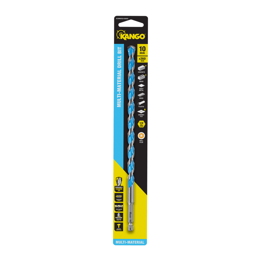 Kango Multi Material Drill Bit 10mm x 260mm - Durable Carbide Tip - Precision Start - SuperSaverAU - view 1