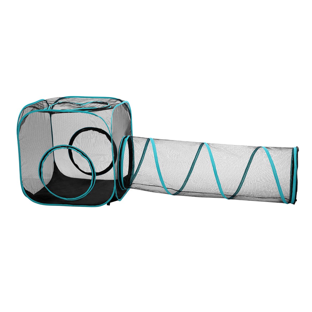 Paws Claws Mesh Pop Up Activity Centre 2 Piece Set 195 x 70 x 70cm - Lightweight, Collapsible - SuperSaverAU - view 1