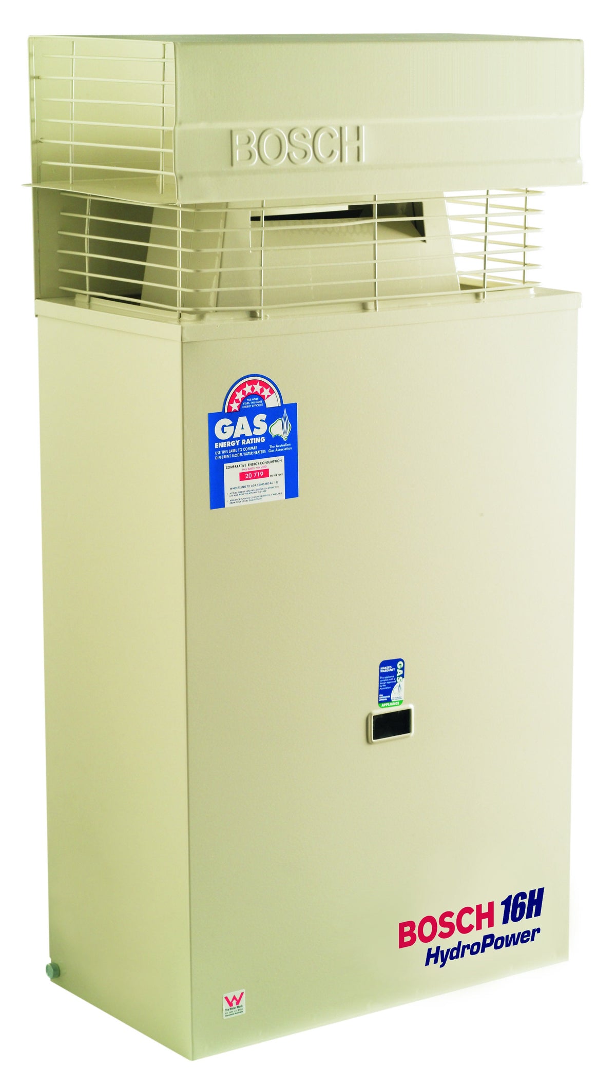Bosch 16L Natural Gas External HydroPower Continuous Flow Hot Water System - Copper, Up to 60°C - 7716482601