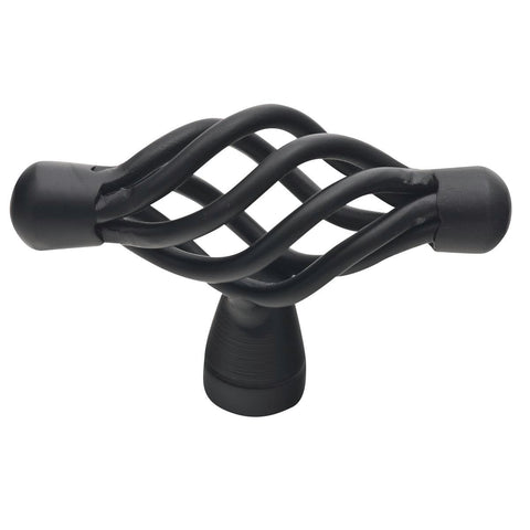 Prestige Black T Shape Knob 71mm Steel Easy Install Matte Finish - SuperSaverAU - view 1