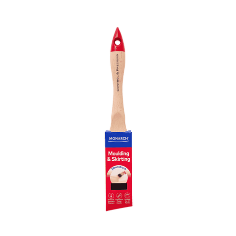 Monarch 38mm Moulding and Skirting Synthetic Paint Brush, Angled Timber Handle