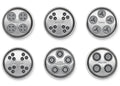KitchenAid Gourmet pasta press attachment - six quick-change discs, built-in wire cutter, white - KSMPEXTA