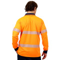 Citeco Men's Orange Hi Vis Long Sleeve Polo Reflective - Small