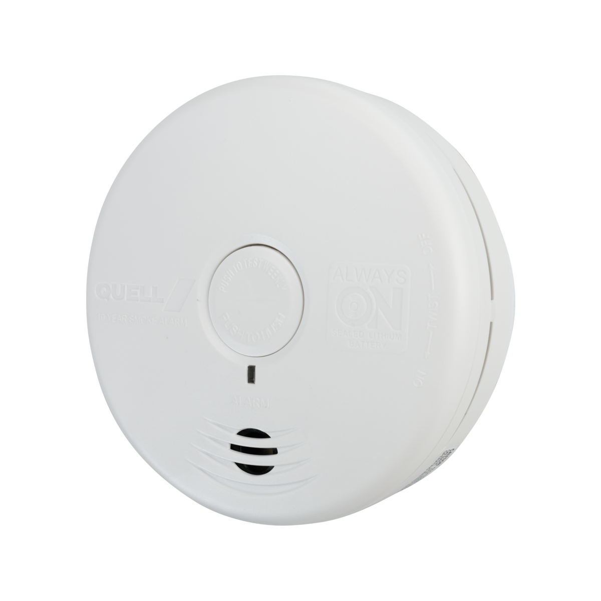 Quell Worry-Free Photoelectric Smoke Alarm, 85dB White, 10 Year Lithium Battery