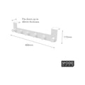 MODE White 6 Hook Over Door Hanger - Metal