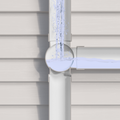 Rain Harvesting 90mm 3-Way Water Diverter, Grey PVC Push-Fit