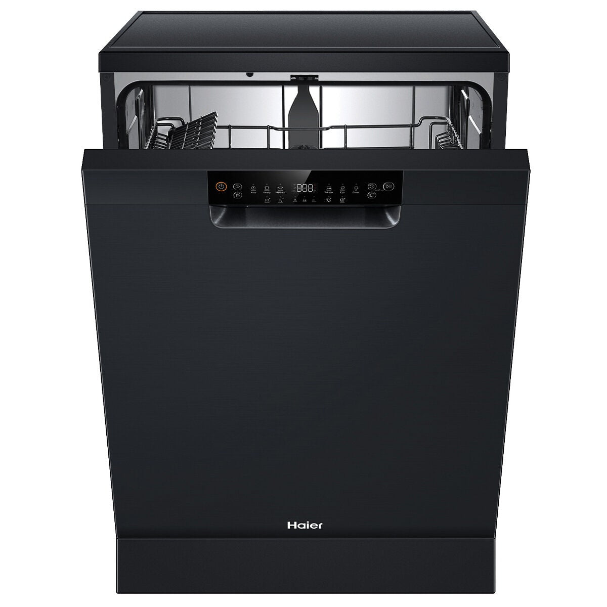 Haier 60cm Freestanding Dishwasher - 15 Place Settings - Black - Wi-Fi Control - ThermoDry - HDW15F2B1
