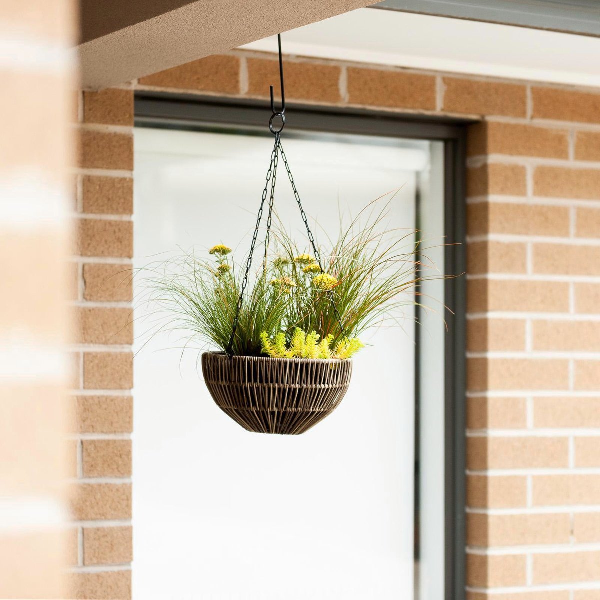 Northcote Pottery Rattan Hanging Basket - 26 x 14cm - Blonde - Durable - SuperSaverAU - view 3