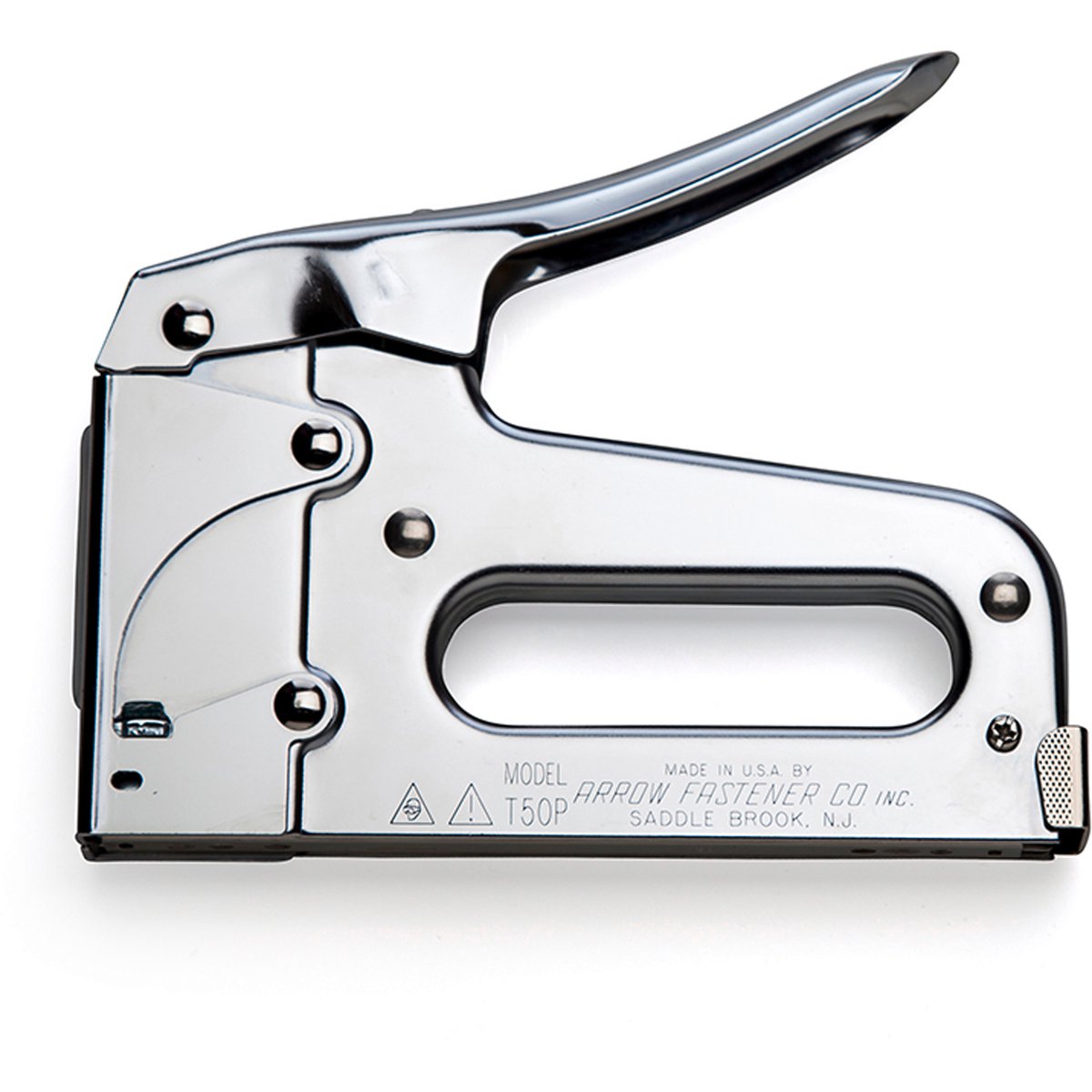 Arrow T50 Heavy Duty Staple Gun - All Steel - Chrome - 178mm x 216mm x 38mm - SuperSaverAU - view 2