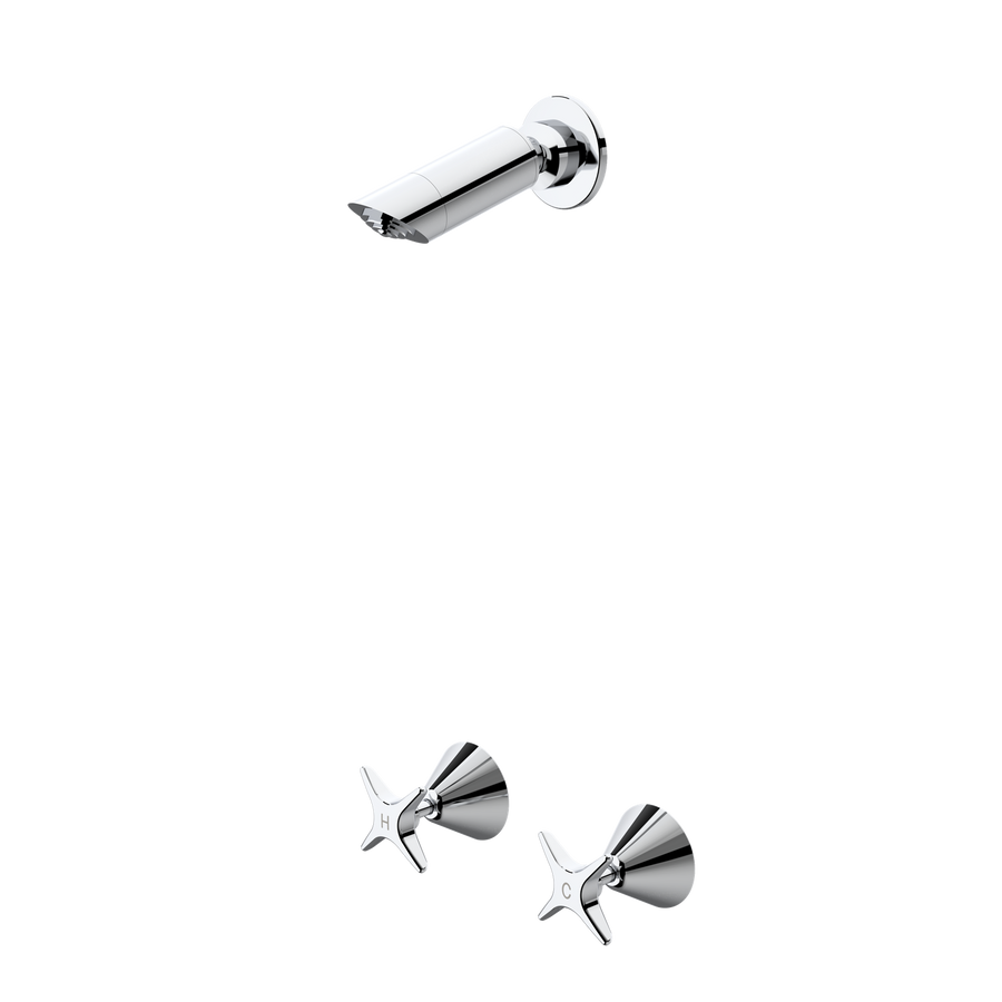 Caroma Elegance II Shower Set Chrome Metal 7.5L/min WELS 4 Star WaterMark Certified