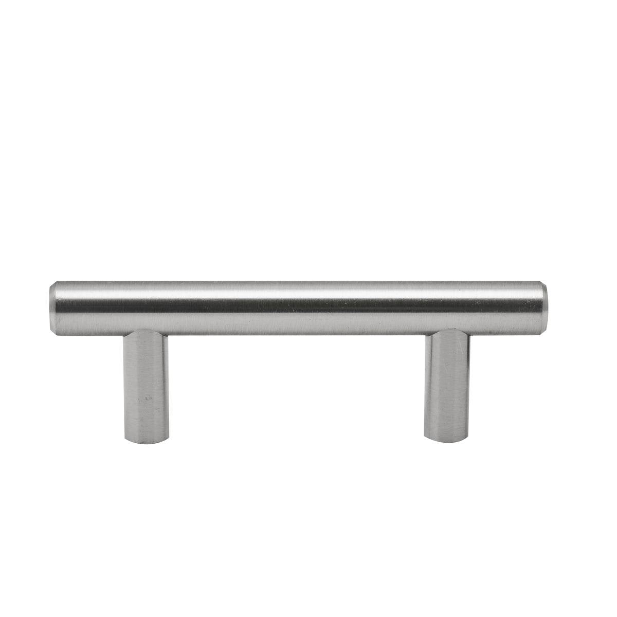 Prestige 64mm Pull Brushed Nickel Round T Handle Steel Easy Install - SuperSaverAU - view 1