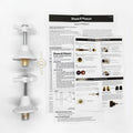Shaw Mason White Wall Top Assembly Pair - 1/2 Turn - Easy Clean - 167mm x 67mm x 117mm - SuperSaverAU - view 2