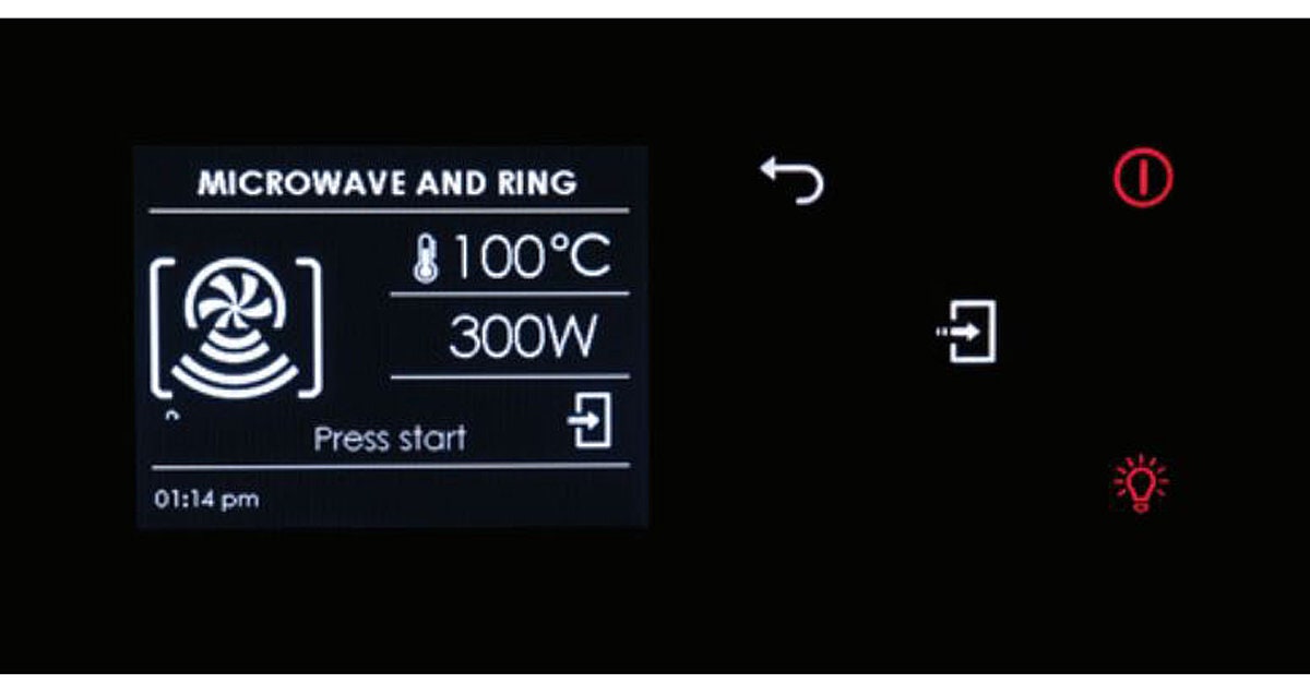 ILVE 60cm compact built-in combi-microwave oven - 35L, CHEF-Assist, black glass, touch controls - ILCM45BV