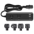 Arlec Powerboard Travel Adaptor Kit - 2 Outlets - PD30W USB C - Black - SuperSaverAU - view 1