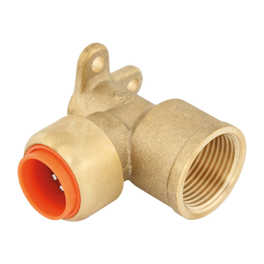 SmarteX-COPPER 20 x 20mm Push-Fit Female Lugged Elbow - Lead Free Brass